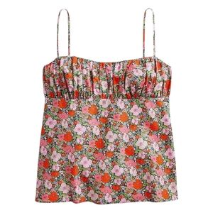 J. Crew Camisole Liberty Meadow Song Fabric Gathered Detail Floral Cotton 6